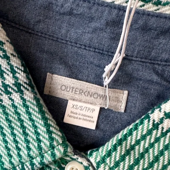 Outerknown Green Checkered Casual Shirt - Picture 6 of 9